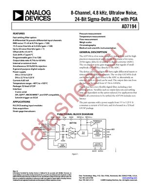 AD7194BCPZ-REEL7 datasheet  